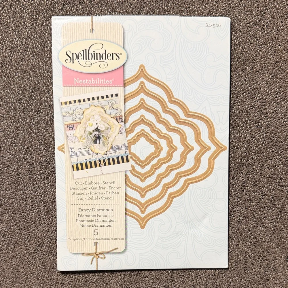 Spellbinders Nestabilities Fancy Diamond dies S4-526 NWT
